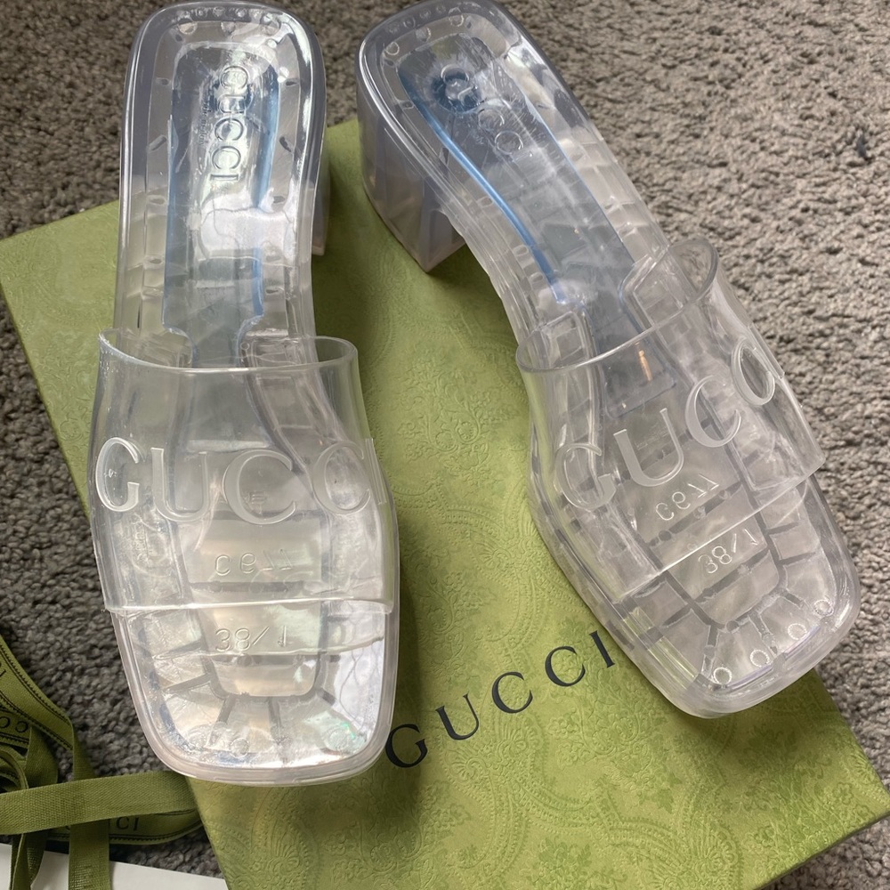 Gucci Clear Slide Sandal